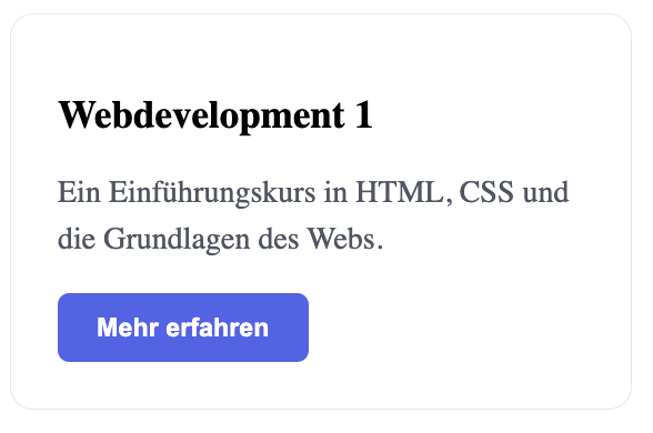 CSS Card Code Example Visualization